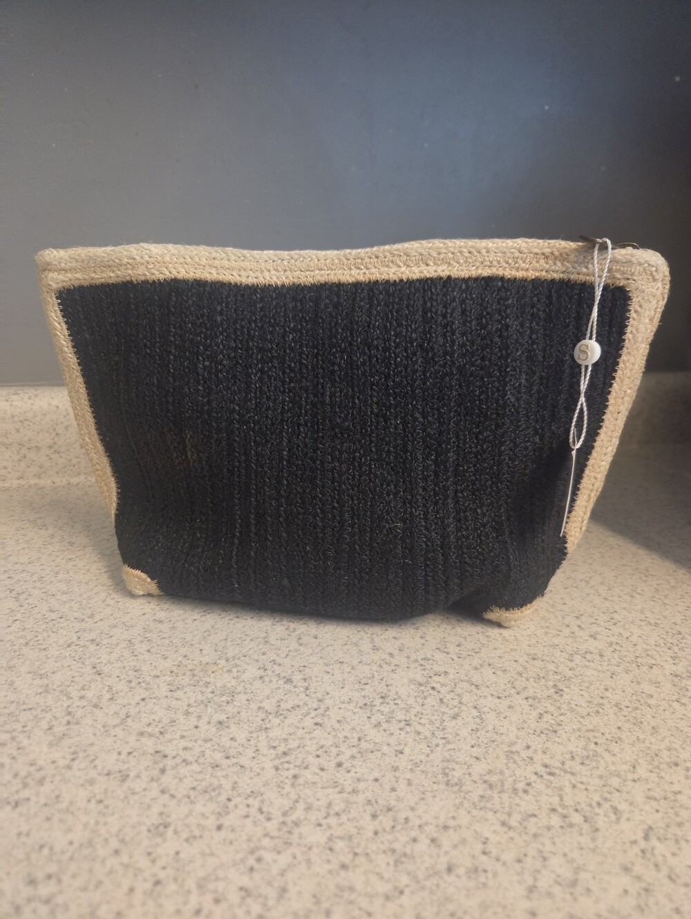 Shiraleah Chicago Black and Beige Woven Clutch Purse/bag. New With Tags